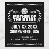 カスタム花嫁の母 ワインラベル (シングルラベル)