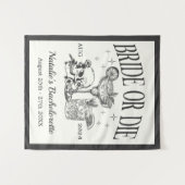 カスタム花嫁またはダイバチェロレッテカクテルパーティー タペストリー (正面(横))