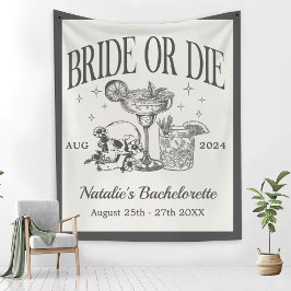 カスタム花嫁またはダイバチェロレッテカクテルパーティー タペストリー