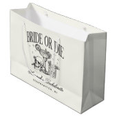 カスタム花嫁またはダイバチェロレッテカクテルパーティー ラージペーパーバッグ (正面アングル)