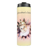 カスタム花形フォトパステルグラデーション縁ど タンブラー (正面)