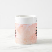 カスタム花形フォトパステル水彩 コーヒーマグカップ (中央)