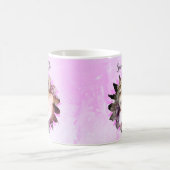 カスタム花形フォトパステル水彩 コーヒーマグカップ (中央)