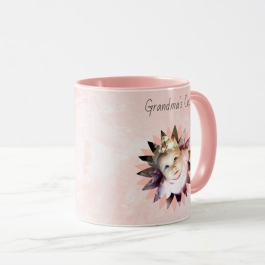 カスタム花形フォトパステル水彩 マグカップ (正面右)