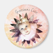 カスタム花形フォトパステル水彩 マグネット (正面)