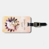 カスタム花形フォトパステル水彩 ラゲッジタグ (正面横)