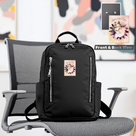 カスタム花形フォトパステル水彩 缶バッジ