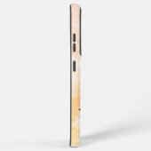 カスタム花形フォトピンクパステル水彩画 SAMSUNG GALAXYケース (右側面)