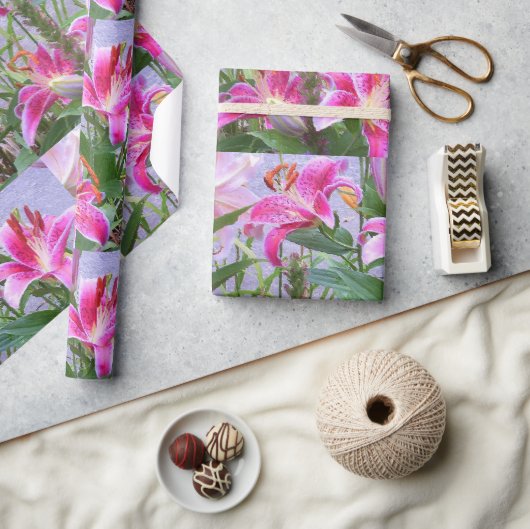 カスタム花文景品又は工芸紙 ラッピングペーパー (クラフト)