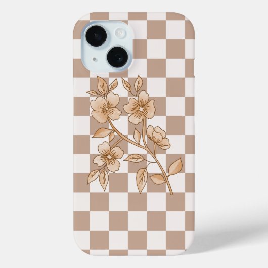 カスタム花柄iPhone 15ケース Case-Mate iPhoneケース (裏面)