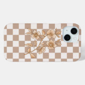カスタム花柄iPhone 15ケース Case-Mate iPhoneケース (裏面 (横))