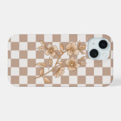カスタム花柄iPhone 15ケース iPhone 15ケース (裏面横)