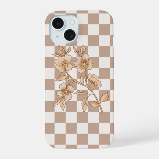 カスタム花柄iPhone 15ケース iPhone 15ケース (裏面)