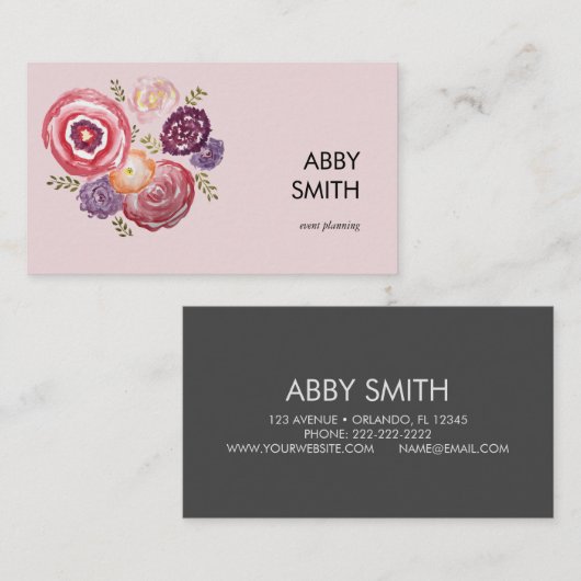 カスタム花絵画名刺 名刺 (正面/裏面)