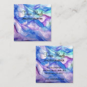 カスタム芸術的ブルースクエア名刺 スクエア名刺 (正面/裏面)