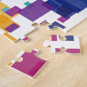 カスタム芸術的モダンカラフル抽象芸術 ジグソーパズル (側面)