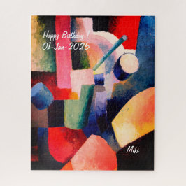 カスタム芸術的モダンカラフル抽象芸術 ジグソーパズル