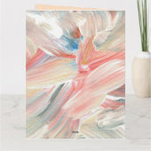 カスタム若い女の子のフローラ祈オレンジの挨拶 カード (裏面)