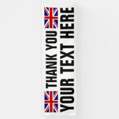 カスタム英語のフラグでバナーに署名していただき、ありがとうございます 横断幕 (縦)