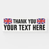 カスタム英語のフラグでバナーに署名していただき、ありがとうございます 横断幕 (横)