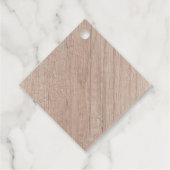 カスタム茶色のウッドボードルック空白のテンプレート フェイバータグ (裏面)