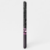 カスタム華美アンティークフェイク銀渦巻模様 iPhoneケース (左側)