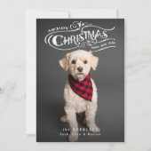 カスタム華美クリスマスタイポグラフィペット写真 シーズンカード (正面)