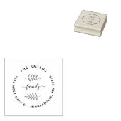 カスタム葉エレガントカスタム差出人住所 ラバースタンプ (押印)