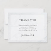 カスタム葬儀と悔やみや弔慰サンキューカード |大理石 (正面)