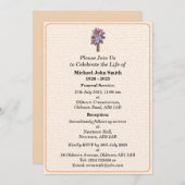 カスタム葬儀フローラクロスプレイ招待状 招待状 (正面/裏面)