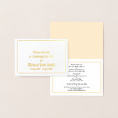 カスタム葬儀金箔クロス式招待状 箔カード (ディスプレー)