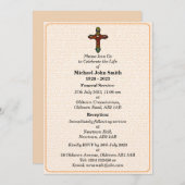 カスタム葬式レインボークロス式招待状 招待状 (正面/裏面)