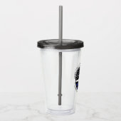 カスタム薄いホワイトラインUSA国旗EMS EMT アクリルタンブラー (右)