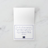 カスタム薄いホワイトラインUSA国旗EMS EMT サンキューカード (内部)