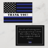 カスタム薄いホワイトラインUSA国旗EMS EMT ノートカード (正面/裏面)