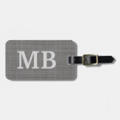 カスタム薄い中間ダークグレー色 ラゲッジタグ (正面横)