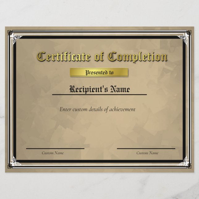 カスタム薄い青い線フラグ証明書 (正面)