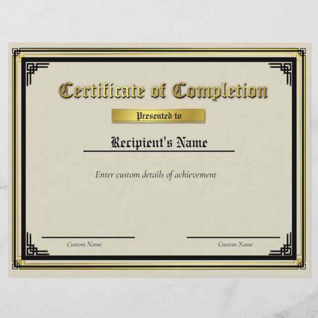 カスタム薄い青い線フラグ証明書 (正面)