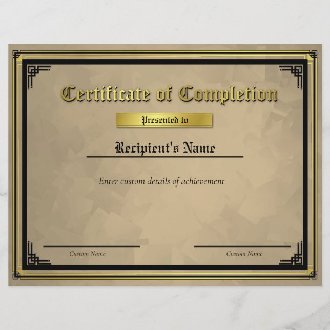 カスタム薄い青い線フラグ証明書 (正面)