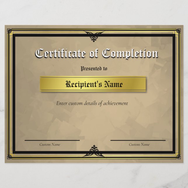 カスタム薄い青い線フラグ証明書 (正面)