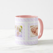 カスタム薄紫パターン母の日ママ母ママ マグカップ (正面右)