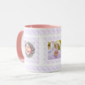 カスタム薄紫パターン母の日ママ母ママ マグカップ (正面左)