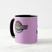 カスタム薄紫パーソナライズされたモリス小マグ マグカップ (正面左)