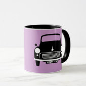 カスタム薄紫パーソナライズされたモリス小マグ マグカップ (正面右)