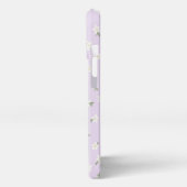 カスタム薄紫フローラケース iPhoneケース (左側面)