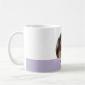 カスタム薄紫C123メモリ コーヒーマグカップ (左)