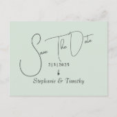 カスタム薄色フォトミントミニマル インビテーションポストカード (正面)