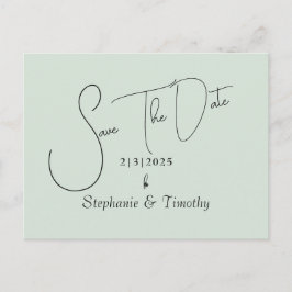 カスタム薄色フォトミントミニマル インビテーションポストカード