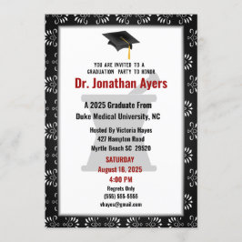 カスタム薬剤師卒業招待状 招待状