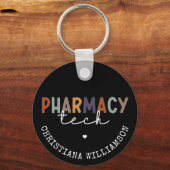 カスタム薬局技術レトロ薬局技術者 キーホルダー (正面)